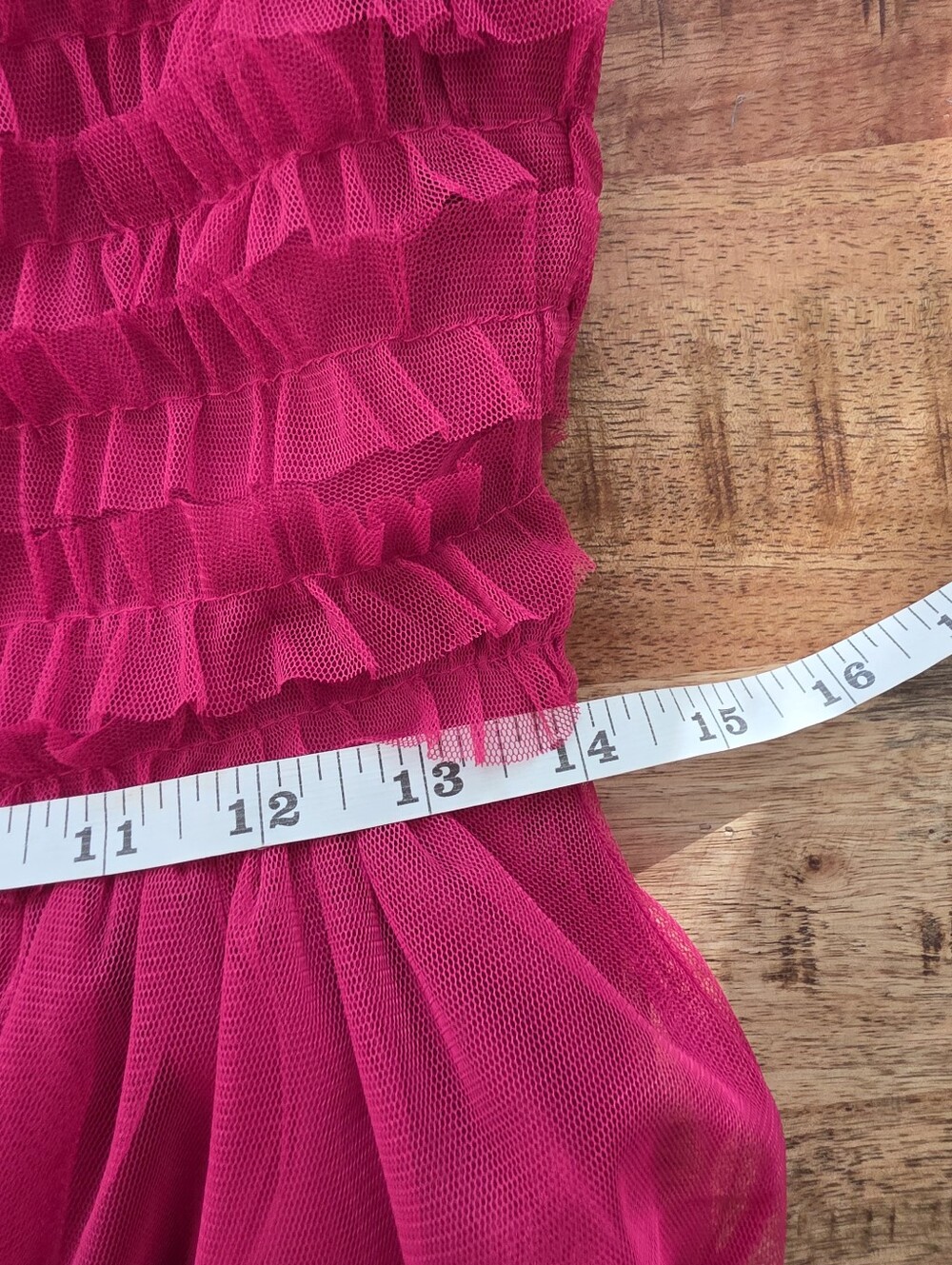 Boden Magenta Pink Tulle Ruffle Midi Dress Size US 4 / UK 8 Sleeveless Party - Picture 12 of 16